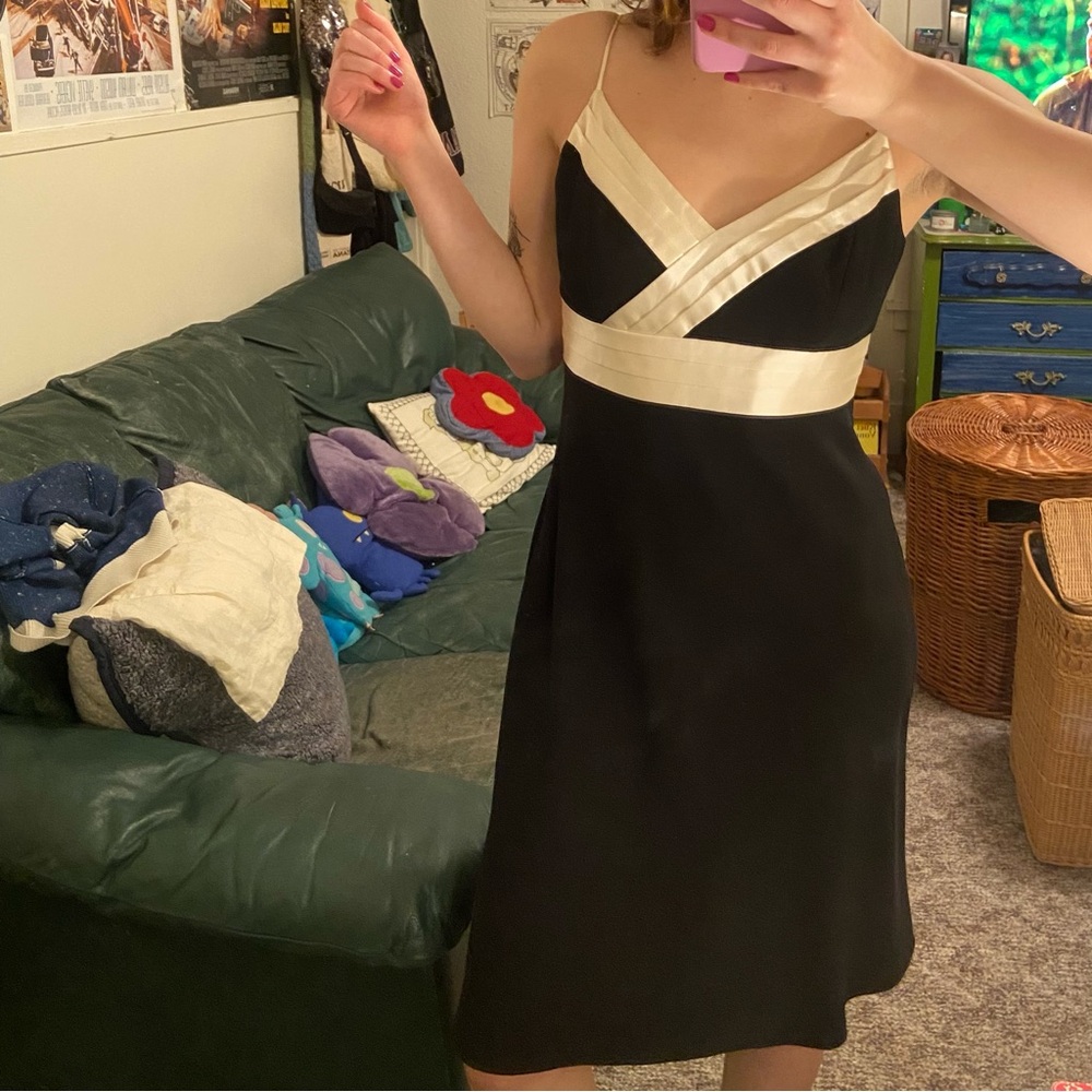 Black and white sleeveless Anne Taylor dress, size 6P